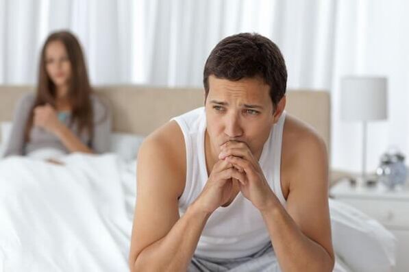 Impuissance chez un homme atteint de prostatite