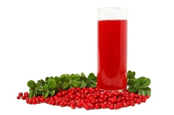 Jus de canneberge pour la prostatite